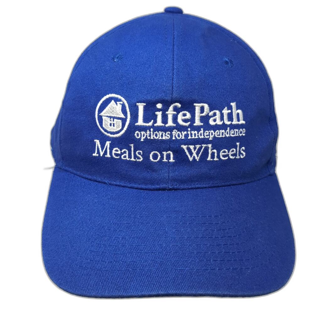HitWear Baseball Cap Blue One Size Strapback Cotton Meals on Wheels LifePath hat